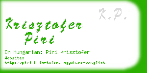 krisztofer piri business card